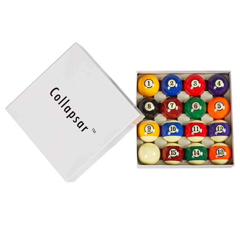 Collapsar AAA Grade Billiard Pool Table Billiard Ball Set,2-1/4" Regulation Size Full of 16 Resin Billiard Balls(Several Styles Available) (Art Number with Black Circle Style) - Image 4